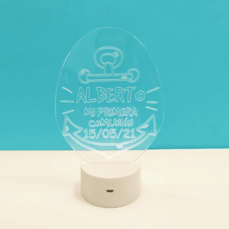 Lámpara personalizada comunión